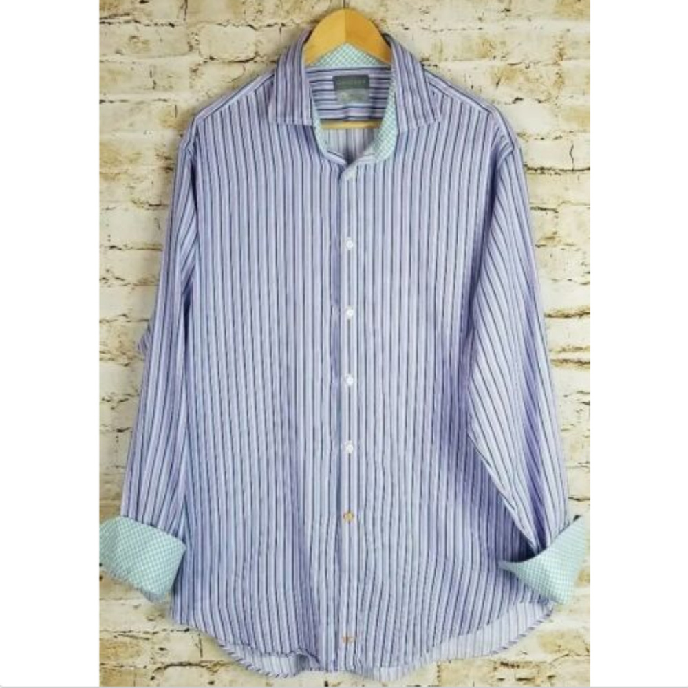 Thomas Dean Flip Cuff Shirt  Mens XL